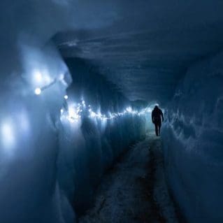 Into the glacier