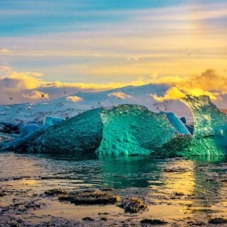 Jokulsarlon glacial lagoon. Vatnajokull National Park